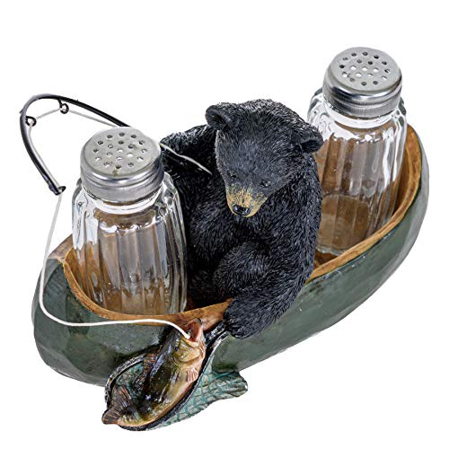 Fishing Bear Salt and Pepper Shaker Set