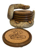 Pine Ridge Snake Coaster Set - Snake Drink Coasters, Unique Bar Decor And Accessories, Home Decorations for Dining Room or Home Bar - Modern Coaster Set with Holder for Man Cave