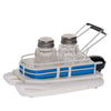 Pine Ridge Pontoon Boat Salt And Pepper Shaker - Two Glass Shakers With Lids, Pontoon Boat Holder Caddy For Spices And Seasonings, For Kitchen, Dining Or Table Decor