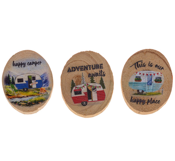 Pine Ridge Assorted Happy Campers Refrigerator Magnet Kitchen Home Decor, Office Magnets For Fridge, Whiteboard, Billboard, Set of 3